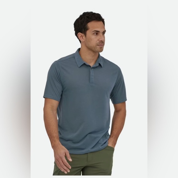 Patagonia Other - Patagonia Capilene Cool Trail Polo Shirt Men’s M Plume Grey Hiking Travel